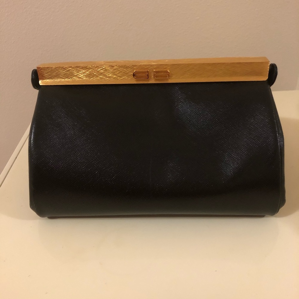 Koret Vintage Goatskin Leather Small Black Bag - Picture 6 of 12